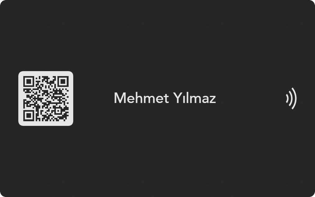 Kart telefona yaklaştırılır veya QR kod okutulur.